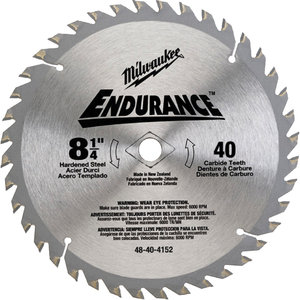 Circular  Blades on 40tpi Endurance  Reg  Carbide Wood Cutting Circular Saw Blade