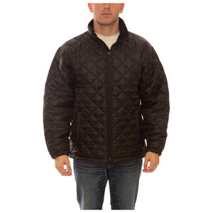 【ANGLAN】Two Pocket Vijo Quilting Jacket 2X-Large Black Polyester 2 Pocket Storm Flap / Zipper