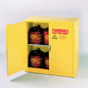 30 Gallon 44 Hx43 Wx18 D Yellow Steel 1 Shelf 2 Door Manual Close Safety Cabinet Fastenal
