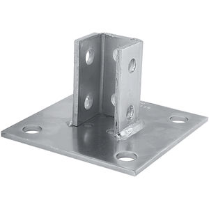 P2072ASQ EG 10-Hole Electrogalvanized Steel Square Post Base | Fastenal