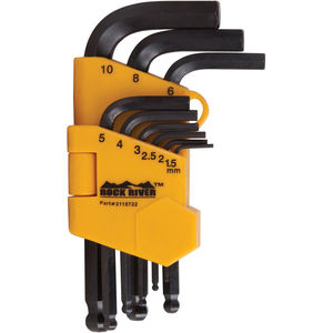9Pc Metric Rock River® Short Arm Ball End Hex Key Set | Fastenal
