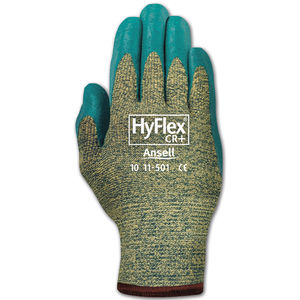 L Series 11 501 Gray Blue Smooth Foam Nitrile Coated Kevlar Blend Knitwrist Palm Coated Cut Resistant Glove Fastenal