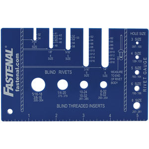 3 3/16" x 5 1/2" Packaged Rivet Gauge | Fastenal