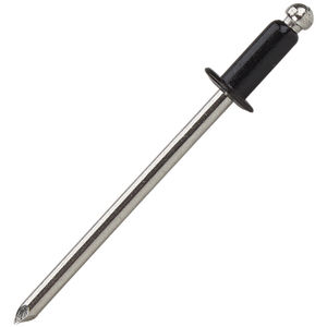1/8" Dia .126-.188 Grip Range Regular Black Head 304 Stainless Steel