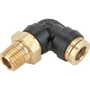Male Adapter Legines D.O.T Brass Air Brake Push in Fitting Pack of 2 3/8 Tube OD x 1/2 NPT Male 
