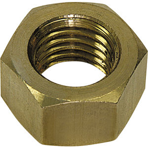 Brass Hex Nuts Standard Brass Hex Finished Nuts 1/4" through 1" 