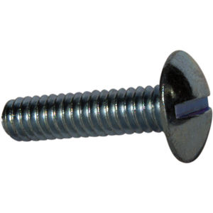 5/16"-18 x 3/4" Slotted Drive Truss - Serrated Head Zinc Finish Steel ...