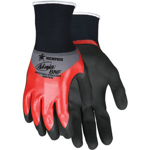 M Black/Red Nylon Foam Nitrile Medium Weight Dipped Glove