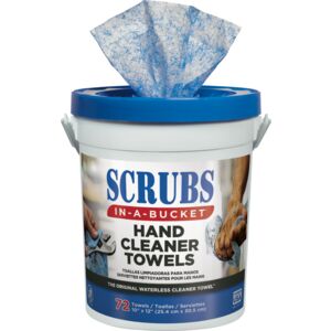 Scrubs In-a-Bucket Waterless Hand Cleaning Wipe Packt - Citrus Fragrance - 100 Pack (42201)