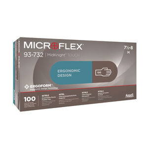 X-Small / 6 3 mil Thk 93-732 Microflex® Black Nitrile
