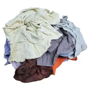 Reclaimed White T-Shirt Rags, Pro-Clean Basics