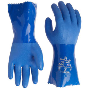 SHOWA® ATLAS® 660 Triple-Dipped PVC Coated Glove with Cotton Liner :  Chemical Resistant Gloves