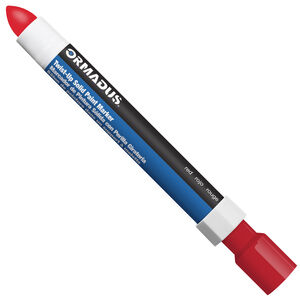 Red Rounded Tip Fast Dry ORMADUS® Paint Marker | Fastenal