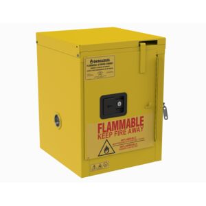 4gal Capacity Yellow Steel ORMADUS® 1-Shelf Self-Close Benchtop